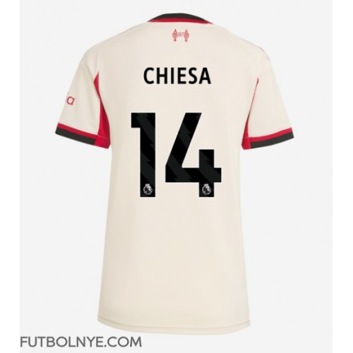 Camiseta Liverpool Federico Chiesa #14 Visitante Equipación para mujer 2025-26 manga corta Camiseta Liverpool Federico Chiesa #14 Visitante Equipación para mujer 2025-26 manga corta